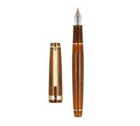 OFWAX Penna stilografica, in plastica trasparente, penna rotante popolare EF F M NIB Business Office School Forniture di cancelleria per scrittura (bordeaux, M)