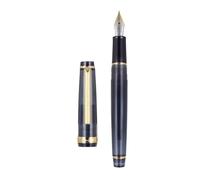 OFWAX Penna stilografica, in plastica trasparente, penna rotante popolare EF F M NIB Business Office School Forniture di cancelleria (blu, EF)