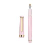 OFWAX Penna stilografica, in plastica trasparente, penna rotante popolare EF F M NIB Business Office School Forniture per scrittura cancelleria (marrone, piegata)