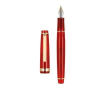 OFWAX Penna stilografica in plastica trasparente, penna rotante popolare EF F M NIB Business Office School Forniture per scrittura cancelleria (prugna, F)