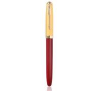 OFWAX Penna stilografica in stile classico, in acciaio/legno/plastica, con pennino da 0,38 mm e 0,7 mm, per scuola e ufficio, cancelleria per studenti (05,0,38 mm (pennino con cappuccio)