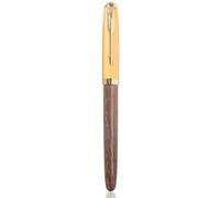 OFWAX Penna stilografica in stile classico, in acciaio/legno/plastica, pennino da 0,38 mm e 0,7 mm, per scuola, ufficio, cancelleria per studenti (02,0,7 mm (pennino artistico)