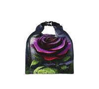OFYGJFB Borsa termica per il pranzo con stampa di rose viola scuro, regolabile e a tenuta stagna