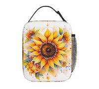 OFYGJFB Borsa termica per il pranzo per uomini e donne, design decorativo Bloom Art con stampa completa, riutilizzabile, a prova di perdite, grande capacità