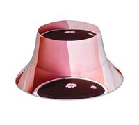 OFYGJFB Cappello invernale per donna e uomo, design unico, caldo ed elegante berretto a strascico di castagno, Terrazza Rosa E Nera Luminosa, M-L