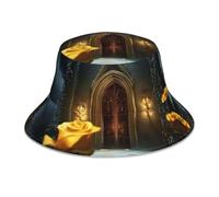 OFYGJFB Cappello invernale per donna e uomo, design unico, caldo ed elegante, il vento soffia sulle foglie, La rosa nel mondo delle fiabe, M-L