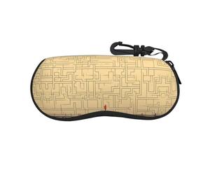 OFYGJFB Entra nel labirinto di pensare Custodia per occhiali da viaggio sicura | Neoprene ultra leggero con clip per chiave e protezione antigraffio