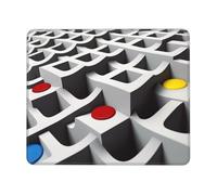 OFYGJFB Tappetino per mouse quadrato con bordi cuciti, 21,1 x 26,2 cm, piccolo tappetino per mouse senza fili, tappetino per mouse labirinto, per laptop, giochi, ufficio e decorazione domestica