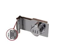 OFYPCURI 1 pezzo di serratura for porta scorrevole con fibbia ad angolo retto e password for uso domestico(A1-silver)