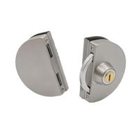 OFYPCURI 1 set di serratura di sicurezza a doppia apertura for porta in vetro, a spinta e a trazione, ferramenta for la casa(Double no key)