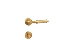 OFYPCURI Maniglia con leva interna in ottone, serratura, pomolo diviso, ferramenta(A-85 Lock body)