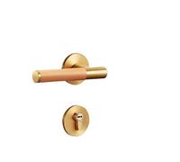 OFYPCURI Maniglia for porta con serratura in pelle e ottone a doppia apertura(Dummy-Beige)