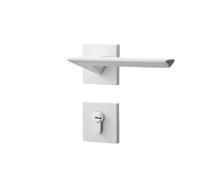 OFYPCURI Serratura di sicurezza for porta, maniglia meccanica silenziosa, chiusura a scatto, ferramenta for mobili bianca(100 * 40 * 8mm)