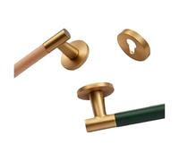 OFYPCURI Serratura for porta in pelle in ottone, maniglia for porta interna, doppia apertura, serratura for porta femmina in rame(Green)