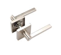 OFYPCURI Serratura for porta interna, maniglia rotonda e silenziosa for porta della camera da letto, senza chiave(Square - Keyless)