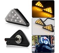 OFZVEO Indicatori di Direzione Moto 9LED 12V Segnale di Svolta Laterali Impermeabile Universale per Moto Scooter Quad Cruiser Off Road (Trasparente)