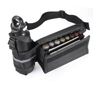 OGANAZI Portafoglio con dispenser di monete, marsupio con portabottiglie, marsupio per uomo e donna, nero, per cameriere, per esterni, cintura regolabile, 8 scomparti per monete (solo borsa)