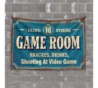 OGBD Man Cabe Decor Fains: 10 pungenti snack per sala giochi, bevande, riprese a videogiochi, decorazione per la porta della stanza (75 x 100 cm)