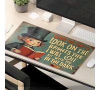 OGBD Tappetino per mouse divertente con scritta in inglese "Work When You Can'T Look On The Bright Side, I Will Sit With You In The Dark Mouse Pad Funny Office Supplies