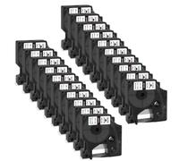OGBtkLOrs 20pcs 18445 19mm nero su nastro bianco compatibile con modelli di stampante per etichette 4200 5200 5000 6000 per numero di parte 18445 Sostituzione del mercato post -vendita