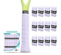 Ogeenier Overgrip x12 Antiscivolo e Anti-Sudore per Racchette, Adesivo Autoadesivo - Perfetto Come Grip Racchetta Padel, Grip Racchetta Tennis e Overgrip Tennis per Padel, Tennis, Badminton e Squash