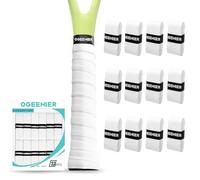 Ogeenier Overgrip x12 Antiscivolo e Anti-Sudore per Racchette, Adesivo Autoadesivo - Perfetto come Grip Racchetta Padel, Grip Racchetta Tennis e Overgrip Tennis per Padel, Tennis, Badminton e Squash