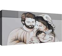 oggettando Capezzale Sacra Famiglia 07 cm 100x50 Quadri Moderni Soggiorno Stampa su Tela Camera da Letto