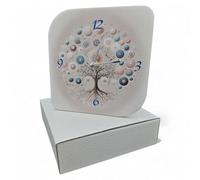 oggettando Orologio Albero della Vita Caleidoscopio in Scatola da Bomboniera Utile Matrimonio, Nascita, Battesimo, Comunione, Laurea, Cresima, 18, 25 e 50 anni, Anniversari e Compleanno (12x12)