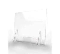 OGGETTANDO parafiato barriera protettiva parasputi separatore per banconi in plexiglass protezione da banco scrivania (L50xH75 foro 30x13)
