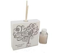 oggettando Profumatore in Ecopelle bianco ALBERO DELLA VITA A CUORI Bomboniere Matrimonio, Battesimo, Comunione, Laurea, Cresima, Anniversari di Matrimonio e regali utili, originali ed economici.
