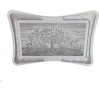 oggettando QUADRO ALBERO DELLA VITA Arredo soggiorno salotto camera da letto cucina ufficio bar ristorante Regalo utili, originali ed economic regalo MISURE 90X60 (argento)