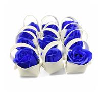 oggettando SET 12 PERSONALIZZABILE Segnaposto Rosa di sapone profumata Matrimonio, Nascita, Battesimo, Comunione, Laurea, Cresima, 18, 25 e 50 anni, Anniversari e Compleanni (Blu)