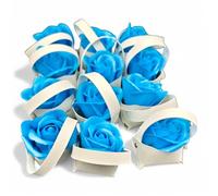 oggettando SET 12 Segnaposto Rosa di sapone profumata Matrimonio, Nascita, Battesimo, Comunione, Laurea, Cresima, 18, 25 e 50 anni, Anniversari e Compleanni (Celeste)