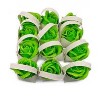 oggettando SET 12 Segnaposto Rosa di sapone profumata Matrimonio, Nascita, Battesimo, Comunione, Laurea, Cresima, 18, 25 e 50 anni, Anniversari e Compleanni (Verde)