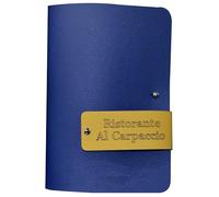 oggettando Set 4 pz. PORTACONTO Alba Personalizzabili - Dimensione cm 11x15,5 - Ristorante Pub Self Service Bar Pizzerie Birreria Moderno e Elegante (PC Blu)