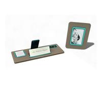 oggettando Set Scrivania in eco pelle PU Tortora, 5in1 Organizer con Supp. smartphone, Porta Penne, Porta bigliettini, Porta carte ades, Cavaliere person, Portafoto Ufficio, Casa (PU VTIFFANY)