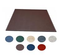 OGGETTANDO, SOTTOMANO per scrivania è realizzato a mano in ECOPELLE, prodotto ecosostenibile e durevole nel tempo. Regali utili, ufficio originali ed economici. (Marrone)