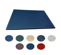 OGGETTANDO, SOTTOMANO PERSONALIZZABILE per scrivania è realizzato a mano in ECOPELLE, prodotto ecosostenibile e durevole nel tempo. Regali utili, ufficio originali ed economici. (Blu)