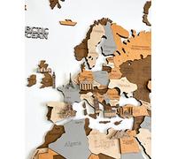 Oggetti decorativi per Mappa del Mondo: (Spille a bandiera - Monumenti del mondo - Geotag spille - Cornici in legno) Articoli che completeranno la tua mappa del mondo