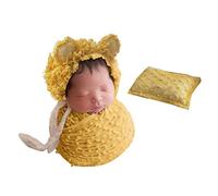 Oggetti di Scena per Fotografia Neonato 3 Pezzi/Set, Soffice Coperta Mat + Involucro Ondulato + Fasce Bambino Puntelli Foto Sfondo Coperta Morbida per Neonati Ragazzi O Ragazze