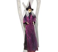 Oggetti di scena per streghe per Halloween, decorazioni per streghe volanti, Decorazioni volanti della di Halloween Suono inquietante attivato, Oggetti di scena da attivati dal suono per recinzioni,
