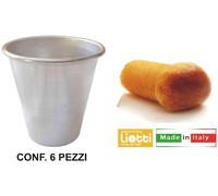 Oggettistica Liotti Stampo per Dolci Babà in Alluminio Set 6 Pezzi 6 x 6 H cm