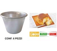 Oggettistica Liotti Stampo per Dolci Timballo in Alluminio Set 6 Pz 8x4,5 H cm