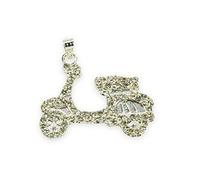 Oggettistica per bomboniere 12 PZ Ciondolo con strass a forma di VESPA SCOOTER decorazione bombonier