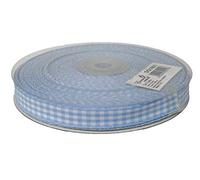 Oggettistica per bomboniere Nastro Cotone quadr Quadri Quadretti Celeste 10 mm x 25 Metri 1 Bobina