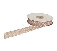 Oggettistica per bomboniere Nastro in Organza a Pois Rosa 10 mm x 50 Metri