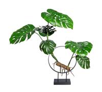 Oggetto Decorativo Splitphilodendron 8 Foglie, Ca 100cm, Con Legno Finto E