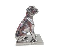 Oggetto Decorativo Statuetta Cane A.G.Spalding&Bros. Uomo Alluminio Argento
