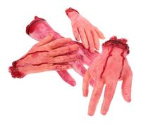 Oggetto Scena Halloween Mano Spezzata 4 Pezzi in Silicone per Scherzi | Design Horror Leggero, per Bar e Ambienti a Tema, Decorazioni Feste Halloween, Effetto Spavento