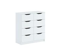 Oggi Comò, Legno, Bianco Opaco, 40 x 81 x 91 cm